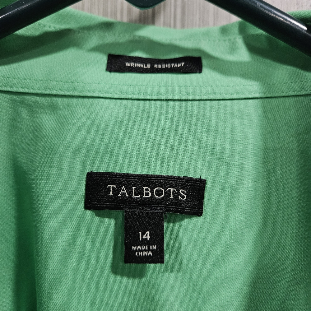 Talbots Mint Green Sleeveless Button-Down Shirt - Picture 2 of 3